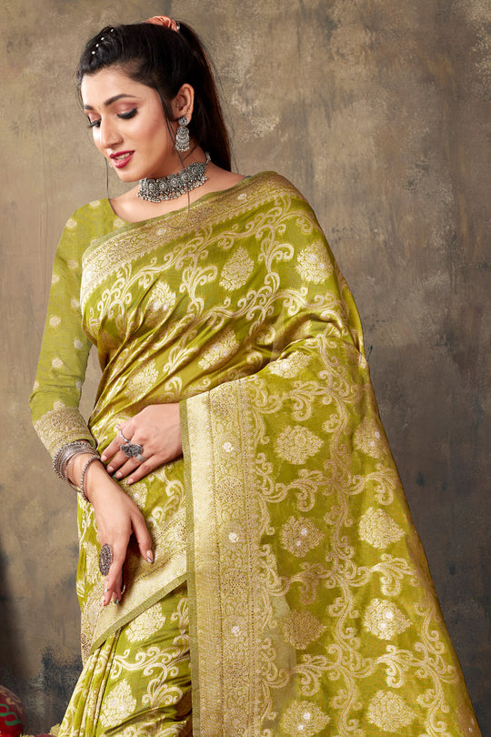 Heena Green Organza saree