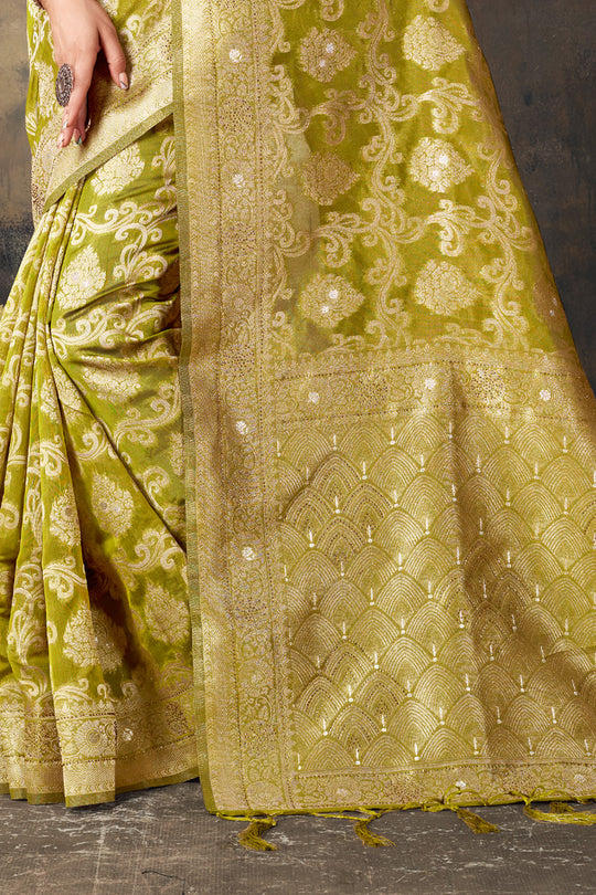 Heena Green Organza saree