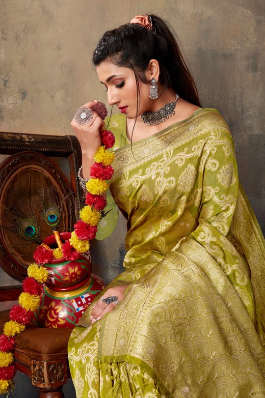Heena Green Organza saree