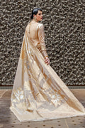Grand Golden Banarasi silk saree - border close-up