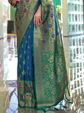 Cerulean Blue Banarasi Saree