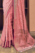 Rose Pink Banarasi Saree