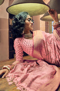 Rose Pink Banarasi Saree