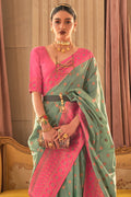 Sage Green Silk Saree