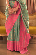 Sage Green Silk Saree