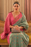 Sage Green Silk Saree