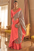 Coin Grey Silk Saree