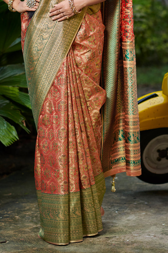 Taffy Red South Silk Saree