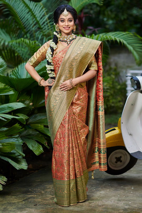 Taffy Red South Silk Saree
