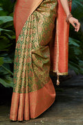 Forest Green South Silk Saree