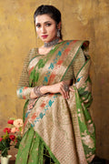 Heena Green Organza saree