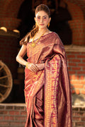 Fandango Purple Kanjivaram Saree