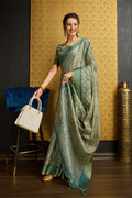 Light Green Silk Saree With Blouse Piece