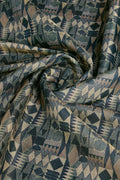 Grey Silk  Ethnic Motifs Printed Saree