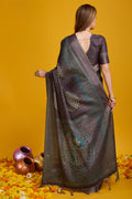 Brown Silk Saree With Blouse Piece