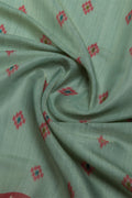 Sea Green Silk Saree With Blouse Piece