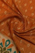 Orange Silk Saree With Blouse Piece