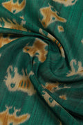 Green Silk Saree With Blouse Piece