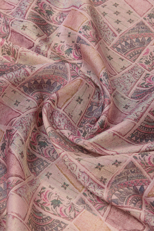 Lavender Silk Saree With Blouse Piece