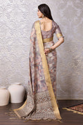 Cream Silk Saree With Blouse Piece