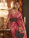 Watermelon Pink Kanjivaram Saree