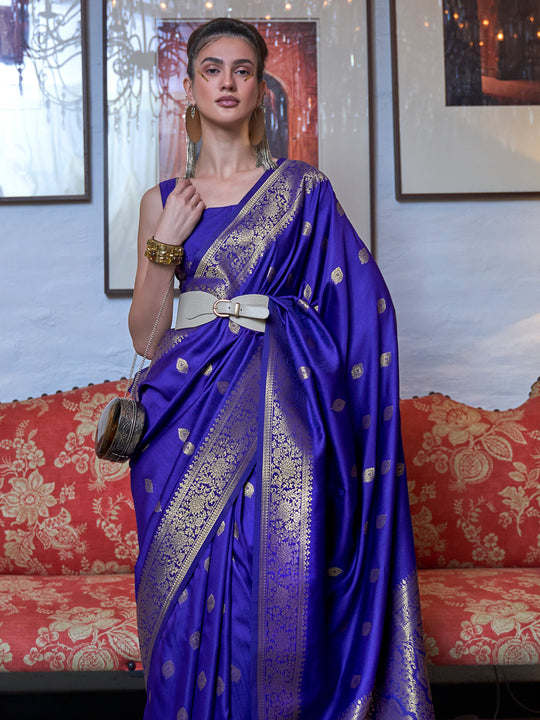Cerulean Blue Banarasi Saree
