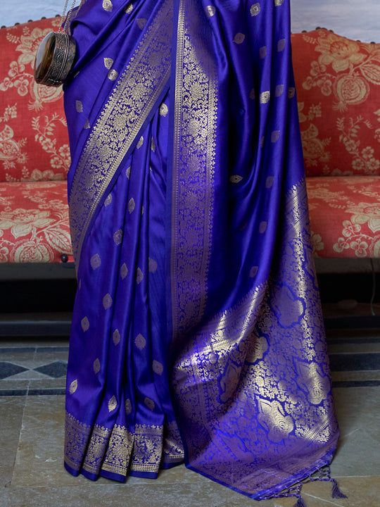 Cerulean Blue Banarasi Saree