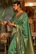 Emerald Green Kanjivaram Saree