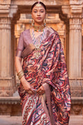 Onion Brown Digital Print Saree