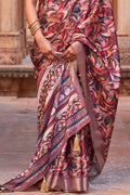 Onion Brown Digital Print Saree