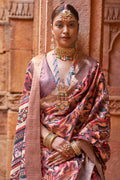 Onion Brown Digital Print Saree