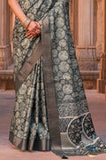 Sage Green Digital Print Saree