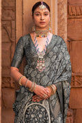 Sage Green Digital Print Saree