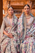 Off White Digital Print Saree