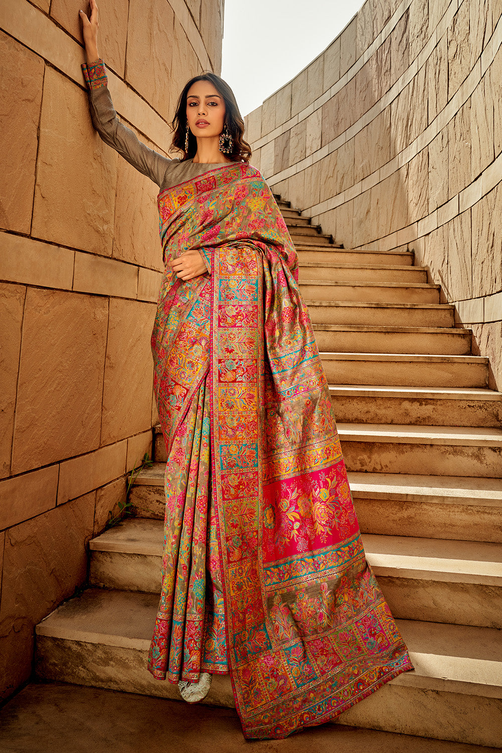 Kabira Designer Premium Kashmiri Silk Saree main image 0