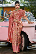 Taffy Pink Kanjivaram Saree