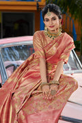 Taffy Pink Kanjivaram Saree