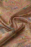 Rust Organza Silk Saree With Blouse Piece