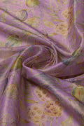 Purple Organza Silk Saree With Blouse Piece