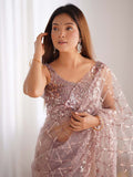 Soft Net Party Wear Saree With Blouse Piece