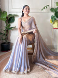 Space Silk Party Wear Saree With Blouse Piece