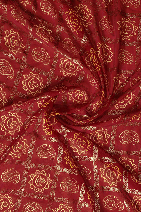 Dim Maroon Georgette Saree