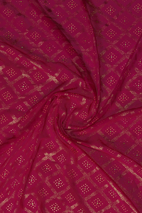 Magenta Pink Georgette Saree