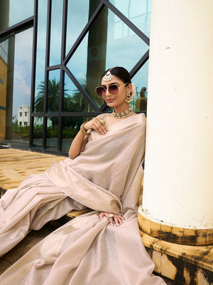 Khadi Silk Party Wear Saree With Blouse Piece