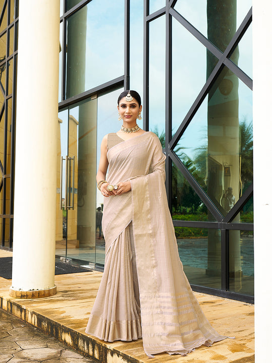 Khadi Silk Party Wear Saree With Blouse Piece