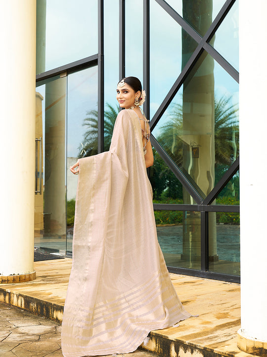 Khadi Silk Party Wear Saree With Blouse Piece