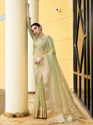 Khadi Silk Party Wear Saree With Blouse Piece