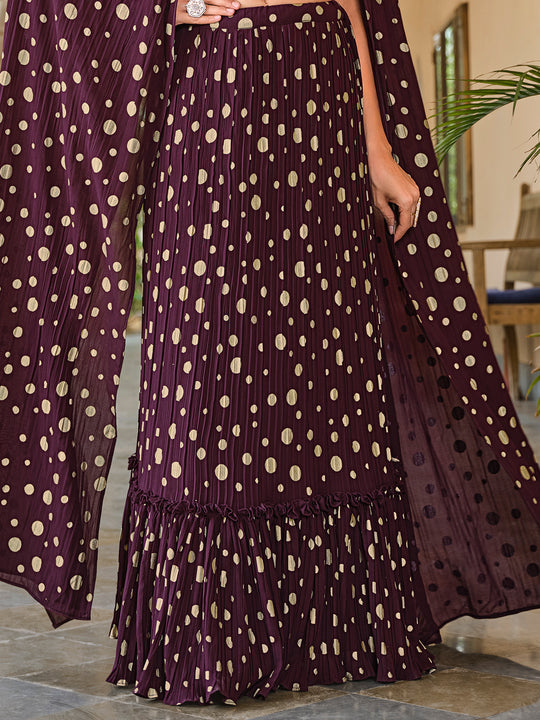 Dark Maroon Lehenga Choli