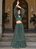 Bottle Green Lehenga Choli