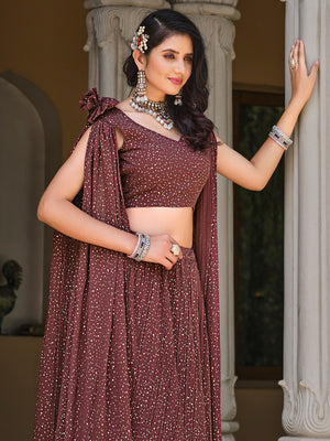 Sparkly Brown Lehenga Choli